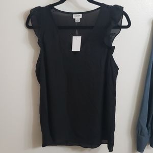Size 10 NWT J. Crew sheer black blouse